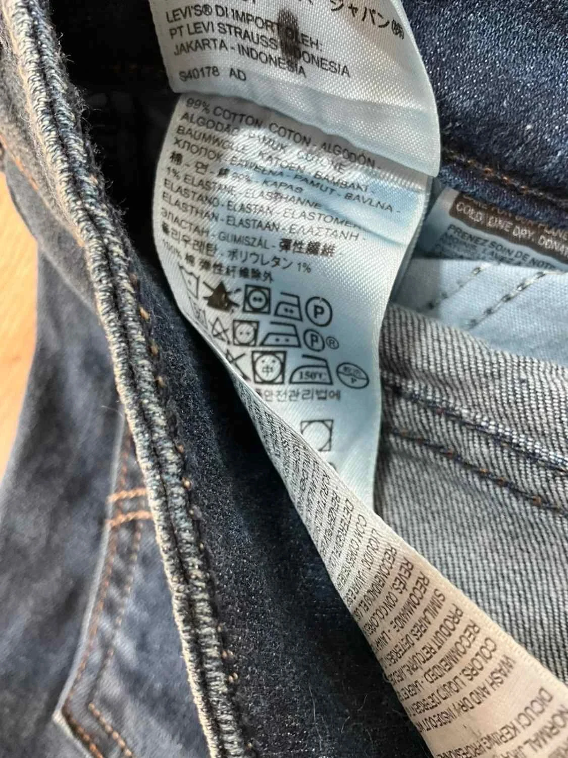 Short Levi's 4 - W27 femme 99% Coton Bleu foncé Slv007 – photo 10